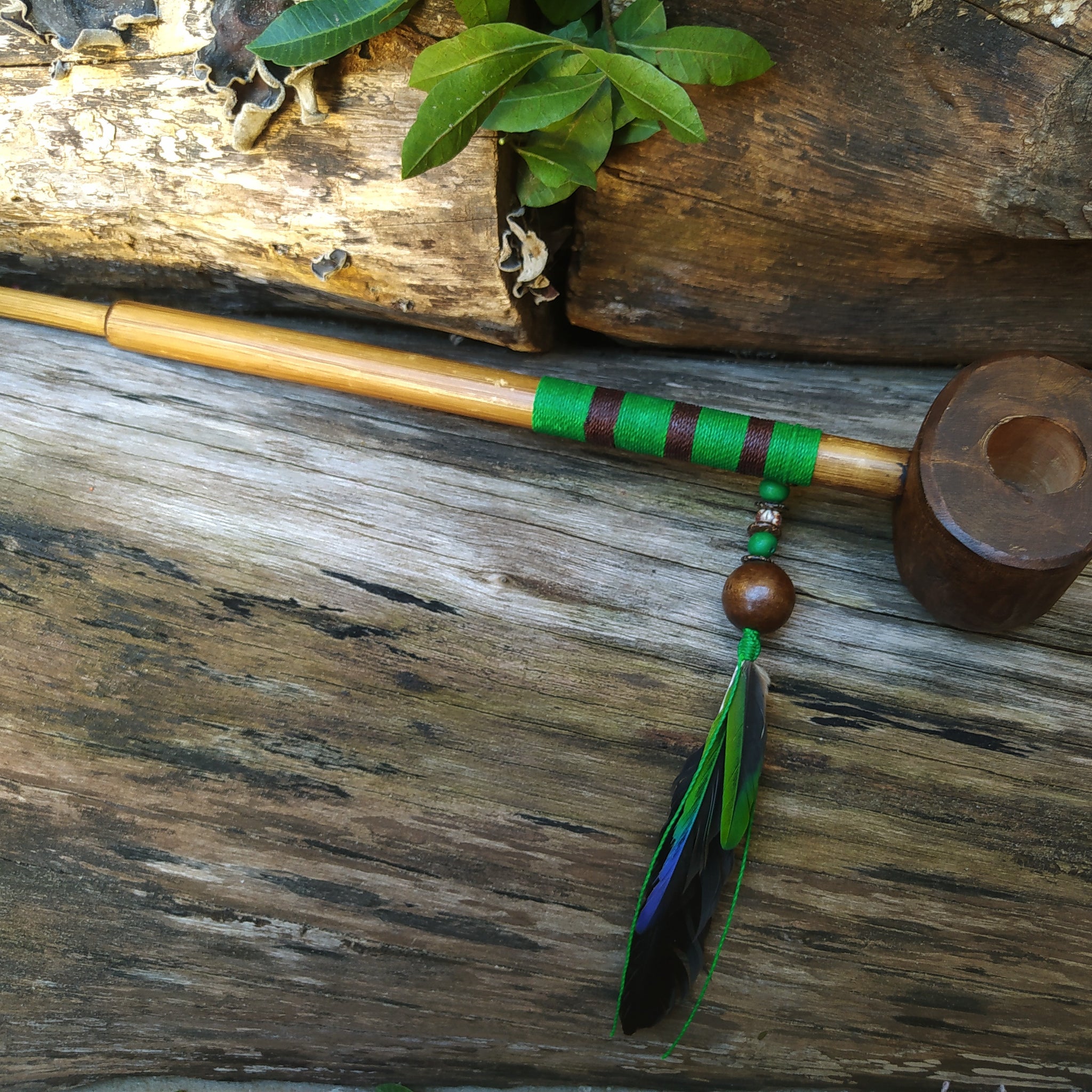 Cachimbo Xamânico goiabeira,39cm