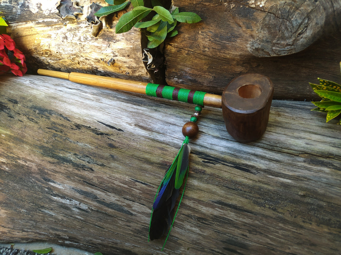 Cachimbo Xamânico goiabeira,39cm
