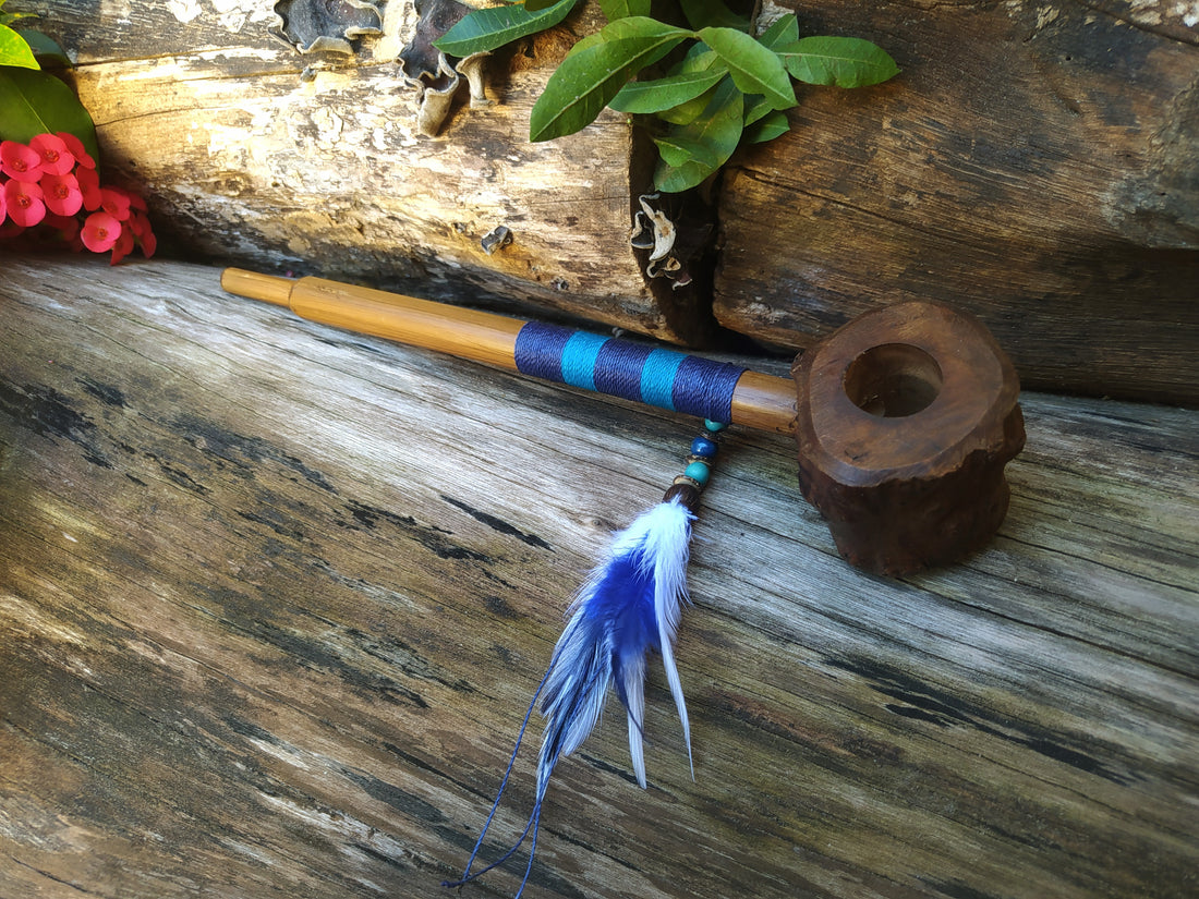 Cachimbo Xamânico jabuticabeira, 31 cm